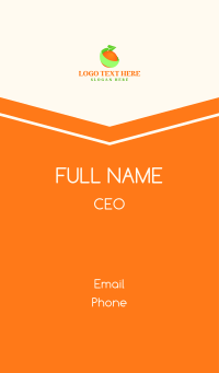 Plane Orange Delivery Business Card Design