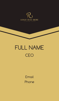 Classy Script Letter R Business Card Design