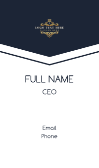 Luxury Deluxe Crest Business Card Design