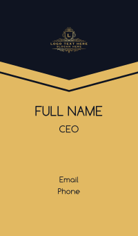 Luxury Elegant Shield Business Card Design