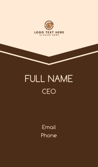 Coffee Cup Badge Business Card Design