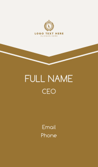 Luxury Crown Badge Letter Business Card Design