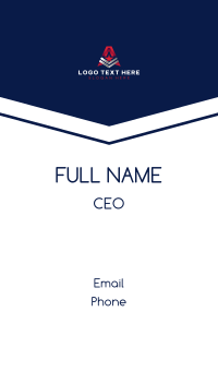 Star America Letter A Business Card Design