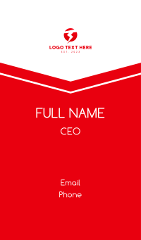 Red Lightning Letter T  Business Card Design