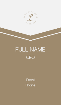 Elegant Boutique Lettermark Business Card Design