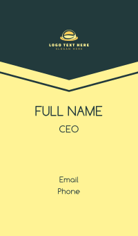 Yellow Letter E Cloche Business Card Design