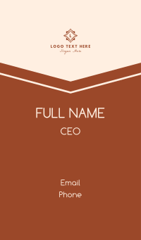 Brown Tile Letter Business Card Design