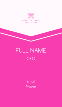 Cute Girl Doll  Business Card Design