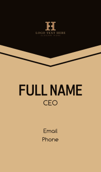 Luxury Deluxe Premium Letter H Business Card Design