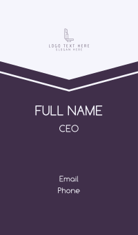 Business Firm Letter L Business Card Design