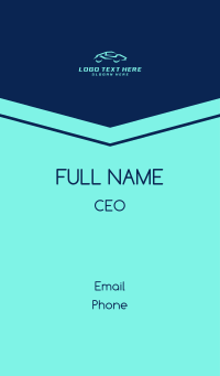 Blue Car Symbol Business Card Design