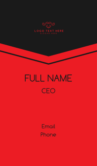 Red Minimalist Bull  Business Card Design