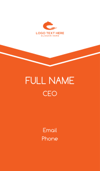 Minimalist Orange Fox Business Card Design