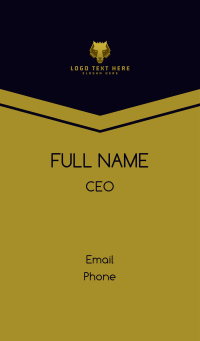 Gold Wild Wolf Business Card Design