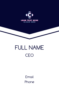 Futuristic Letter C Gaming Business Card Design