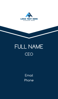 Business Company Letter A  Business Card Design