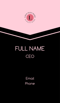 Circle Feminine Letter Business Card Design