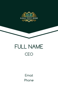 Ornamental Luxury Shield Business Card Design