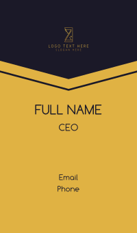 Luxury Gold Letter Z Business Card Design