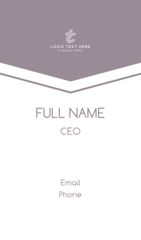 Business Agency Letter T Business Card Design