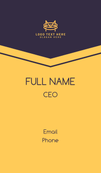 Yellow Double Ring Letter M Business Card Design