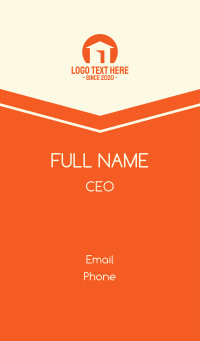 Orange House Listing Business Card Design