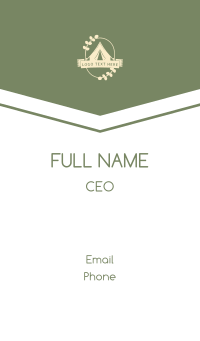 Traveller Camping Emblem Business Card Design