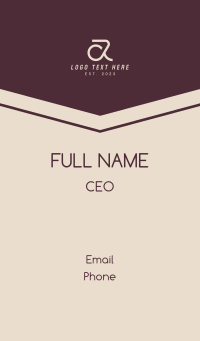 Company Letter A Business Card Design