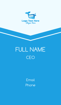 Blue Whale Tech App  Business Card Design