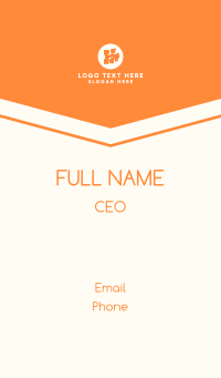 Orange Letter H Business Card Design