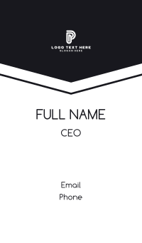 Business Company Letter P Business Card Design