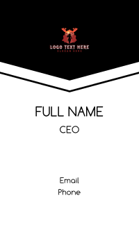 Samurai Warrior Silhouette Business Card Design