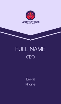 Evil Game Character  Business Card Design