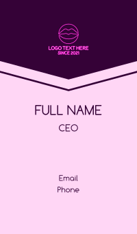 Neon Sexy Lips  Business Card Design