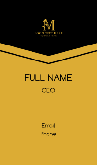 Golden Elegant Letter Business Card Design