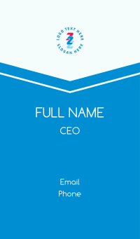 Company Letter Z Business Card Design