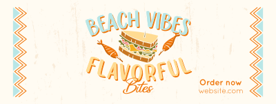 Flavorful Bites at the Beach Facebook cover Image Preview