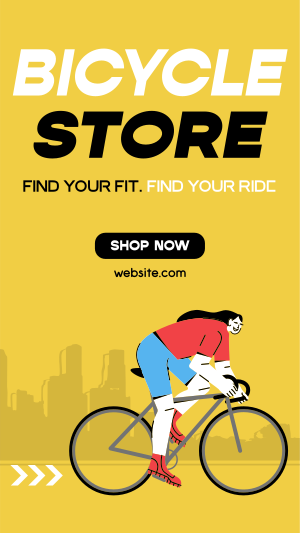 Modern Bicycle Store Facebook story Image Preview