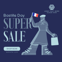 Super Bastille Day Sale Linkedin Post Design