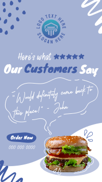 Customer Feedback Food Instagram reel Image Preview