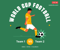 World Cup Live Facebook Post Design