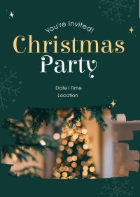 Snowy Christmas Party Flyer Image Preview