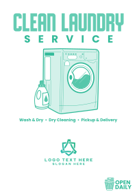 Clean Laundry Wash Poster Preview