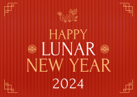 Lunar Year Red Envelope Postcard Design