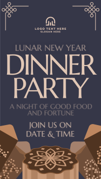Elegant Chinese New Year Dinner Facebook Story Preview