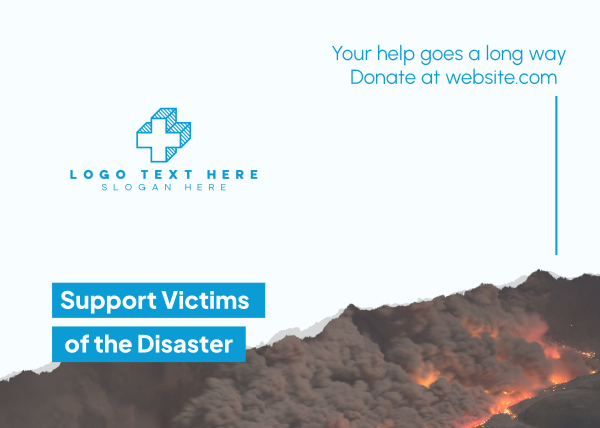 Fire Victims Donation Postcard Design Image Preview