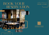 Restaurant Booking Postcard Design