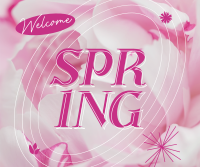 Floral Welcome Spring Facebook Post Design