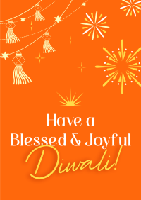 Blessed Diwali Festival Flyer Design
