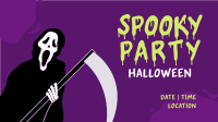 Spooky Party Facebook Event Cover Design